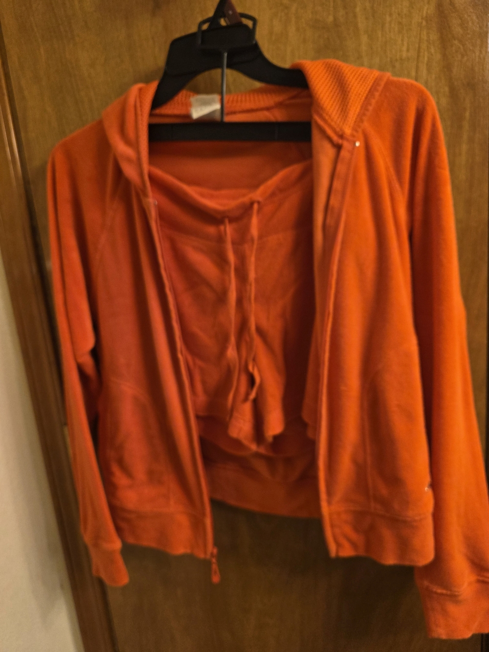 Speedo Orange Hooded Swim Coverup Set of Jacket and Shorts